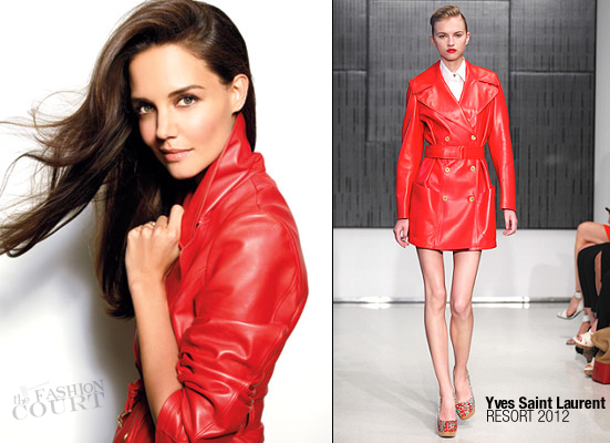 Katie Holmes in Yves Saint Laurent | Marie Claire, November 2011