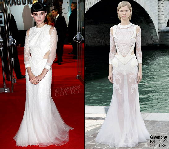 Rooney Mara in Givenchy 39The Girl with the Dragon Tattoo 39 London Premiere