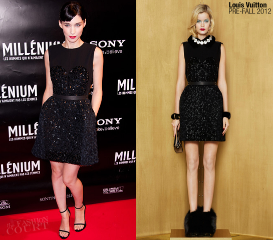Rooney Mara in Louis Vuitton'The Girl with the Dragon Tattoo' Paris 