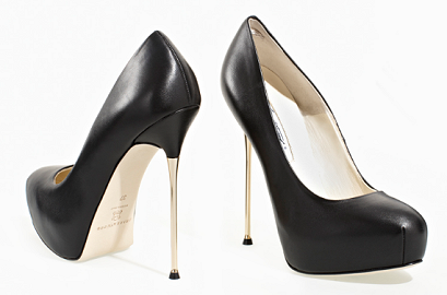 Brian Atwood MARCELLA Black Leather Pumps